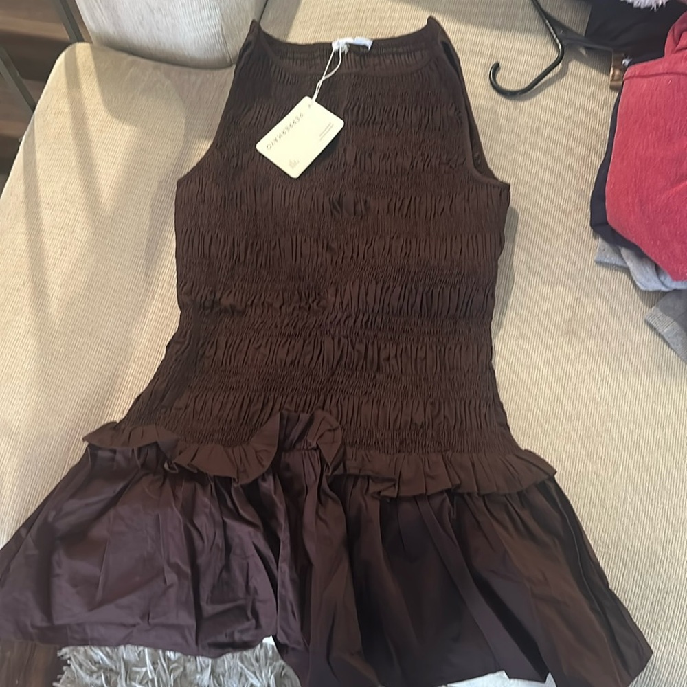 UNWORN Peppermayo Brown Mini Dress size 10